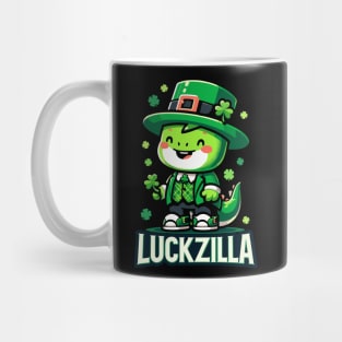 Cheerful Leprechaun Pup - Luckzilla St. Paddy's Celebration Mug